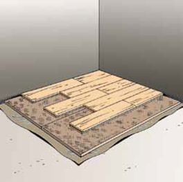 insulMass 3.5 : isolant acoustique en rouleau pour plancher bois