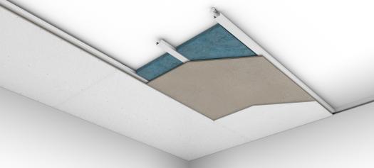 isolation acoustique plafond faux plafond sur antivibratoire